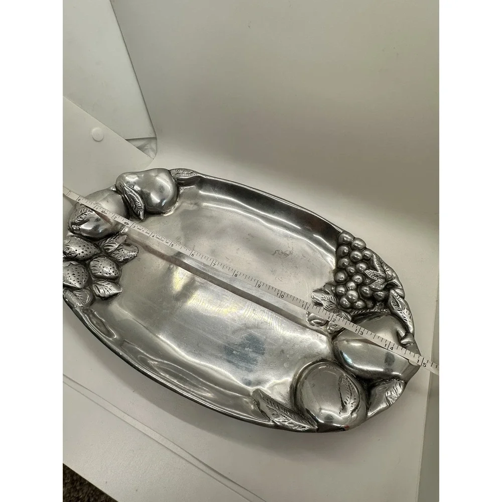 Vari Disenos Ismael Valenzuela Romo Pewter‎ Serving Tray Guadalajara Mexico